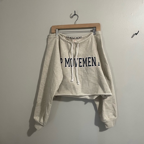 FP Movement For The Win Off-The-Shoulder Sweatshirt - XS Grey NWOT $108 - Picture 5 of 6